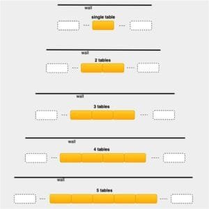 Cosplay-Kpop: 1-5 tables backed by wall at CSC Fancon, January 18-19, 2025