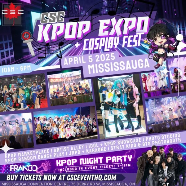 Join the CSC Kpop Expo & Cosplay Fest at the MCC! Saturday April 5, 2025 - Admission ticket